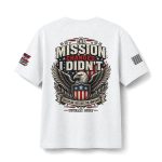Patriotic USA Flag Sleeve Tee - 'God Bless America' Short Sleeve Shirt - Image 2