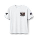 Patriotic USA Flag Sleeve Tee - 'God Bless America' Short Sleeve Shirt