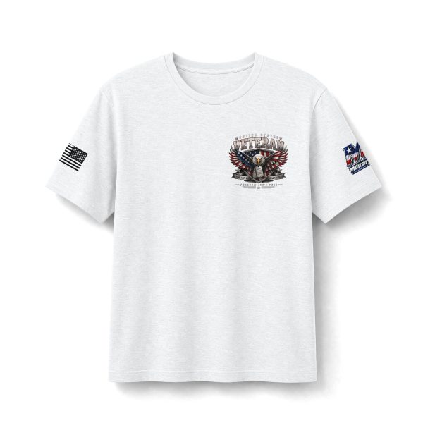 Patriotic USA Flag Sleeve Tee - 'God Bless America' Short Sleeve Shirt